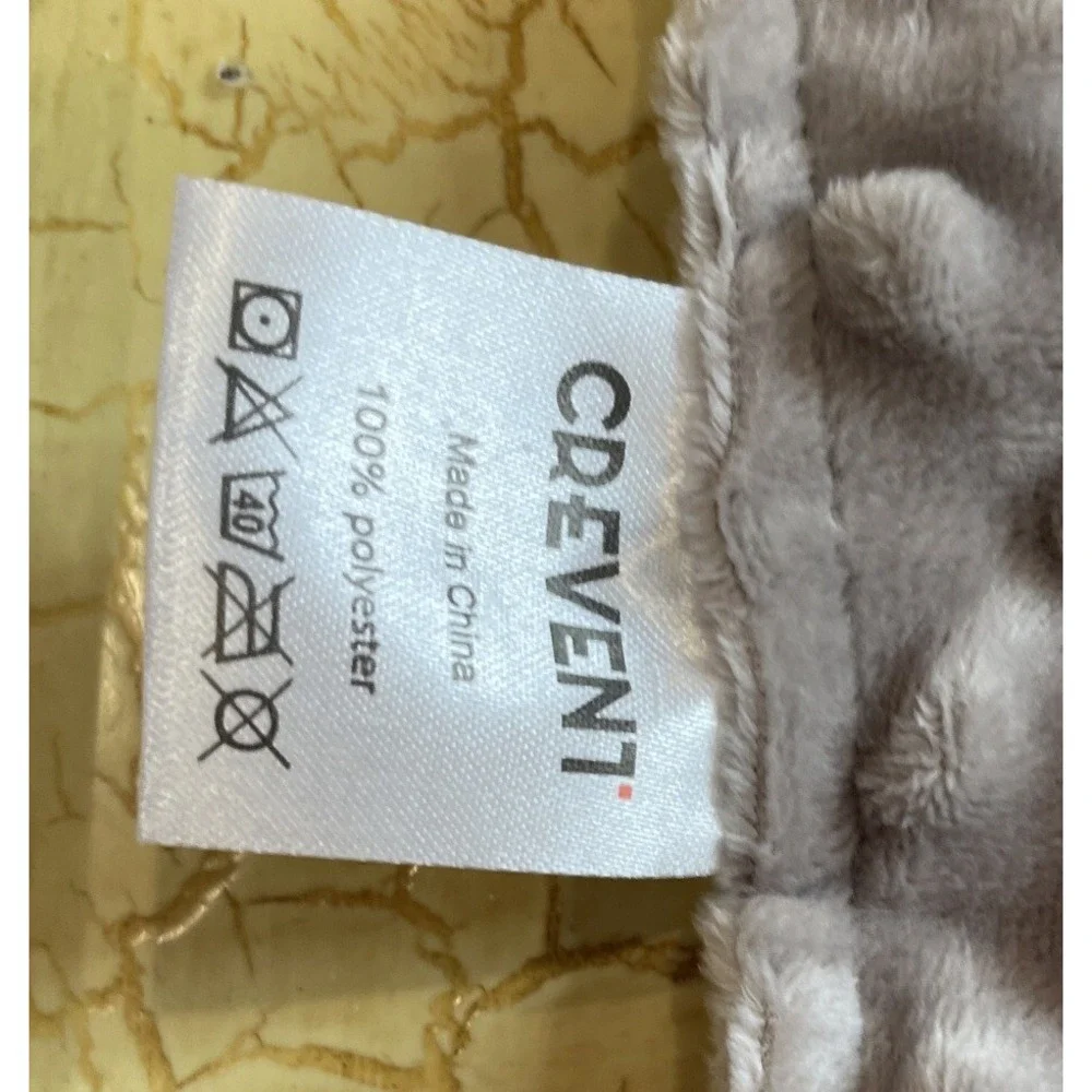 Crevent Baby Security Blanket Gray Elephant‎ Minky Dot Lovey Plush 12 Inch